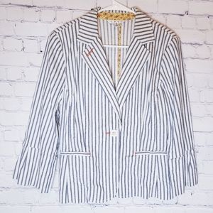 Cabi striped cotton blazer sz 8
